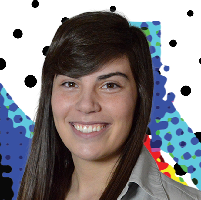 A girl, and a train passing