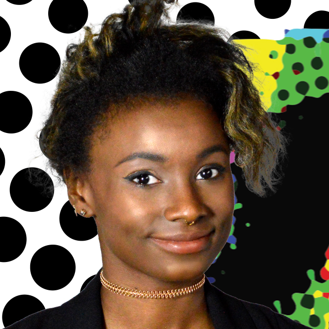 A girl, and a train passing