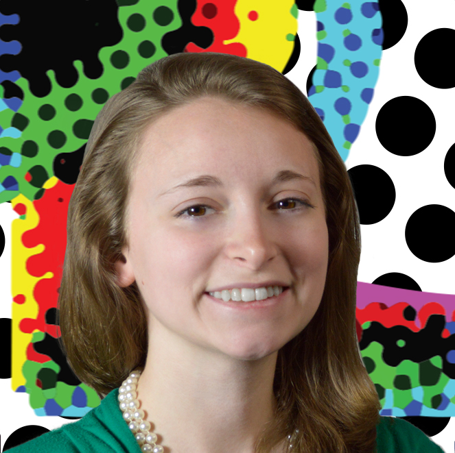 A girl, and a train passing