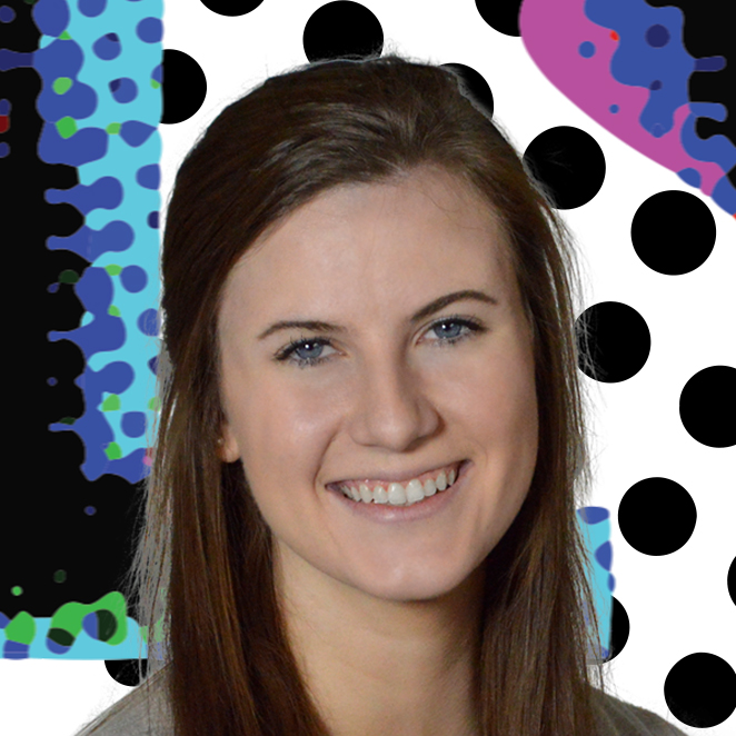 A girl, and a train passing