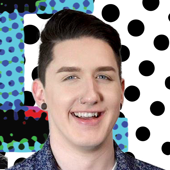 A girl, and a train passing